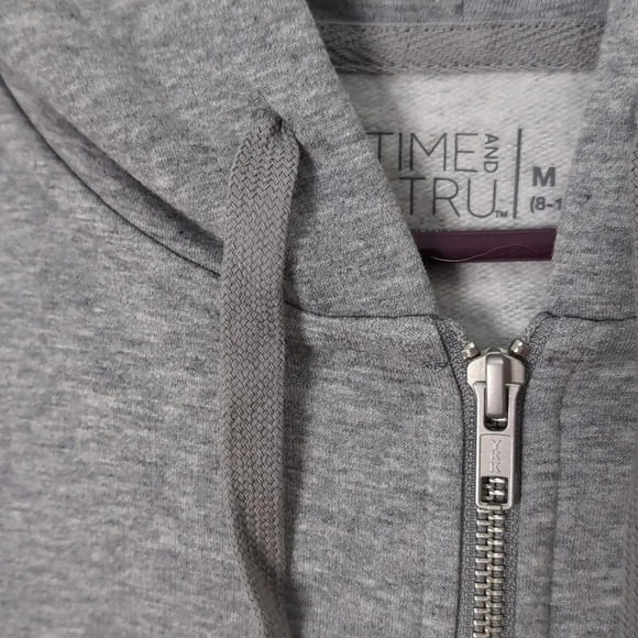 Time and Tru Women's Zip Up Fleece Hoodie Jacket - Picture 6 of 10